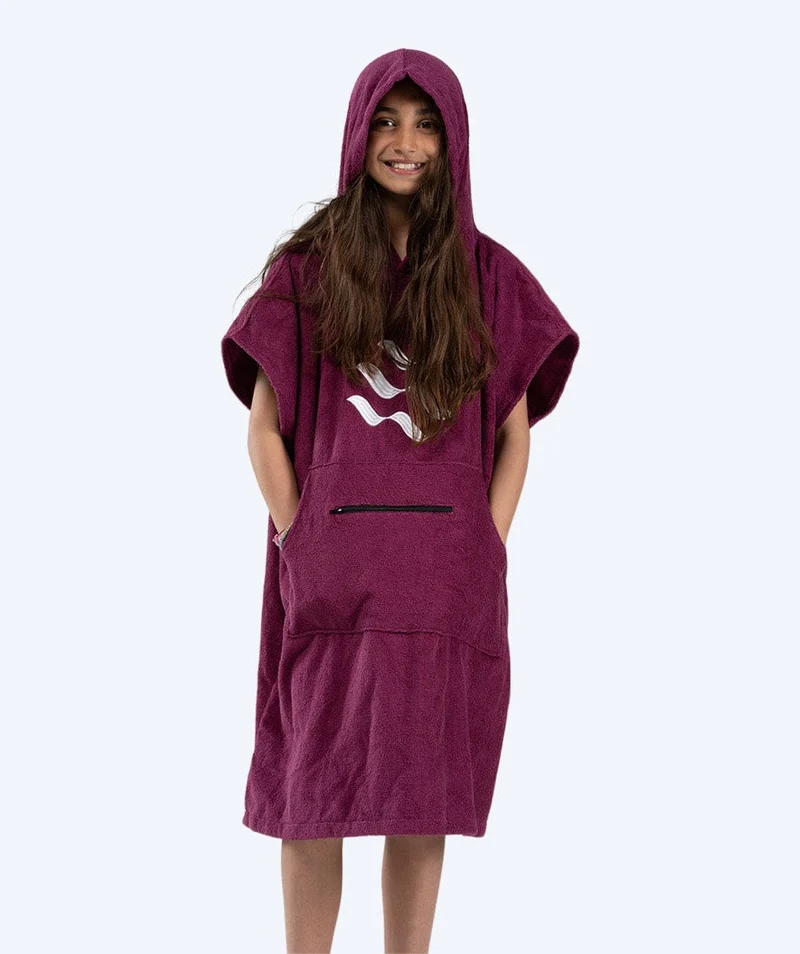Watery Badeponcho für Junioren (6-15) - Baumwolle - Lila