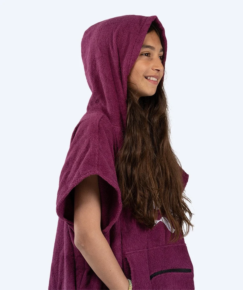 Watery Badeponcho für Junioren (6-15) - Baumwolle - Lila
