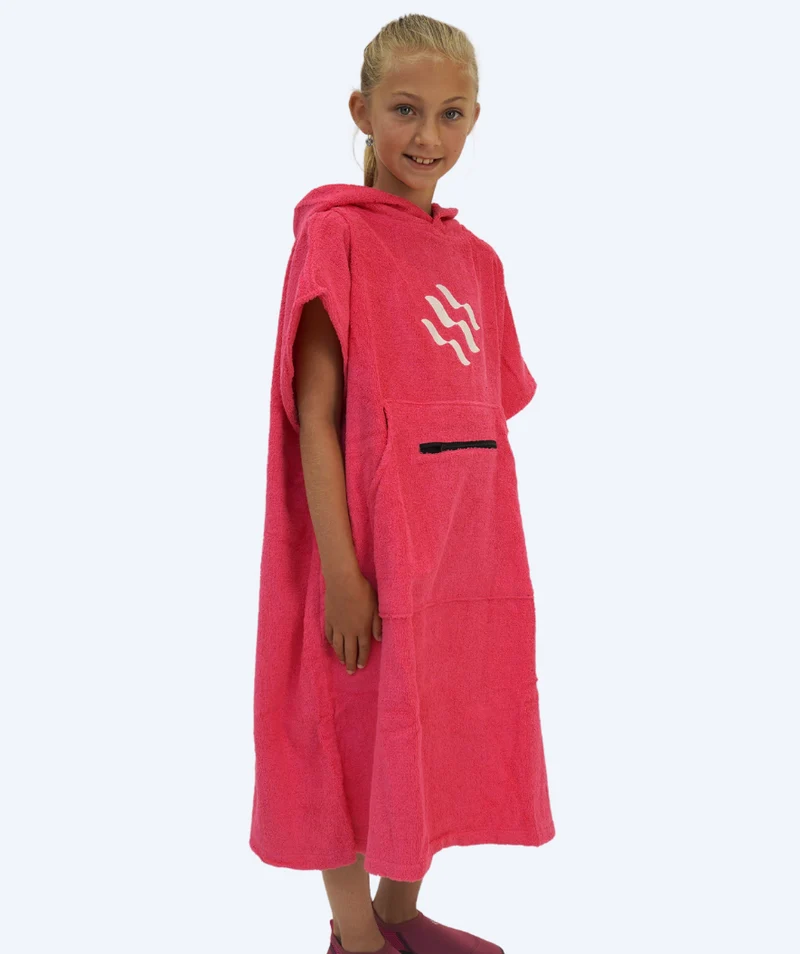 Watery Badeponcho für Junioren (6-15) - Baumwolle - Rosa