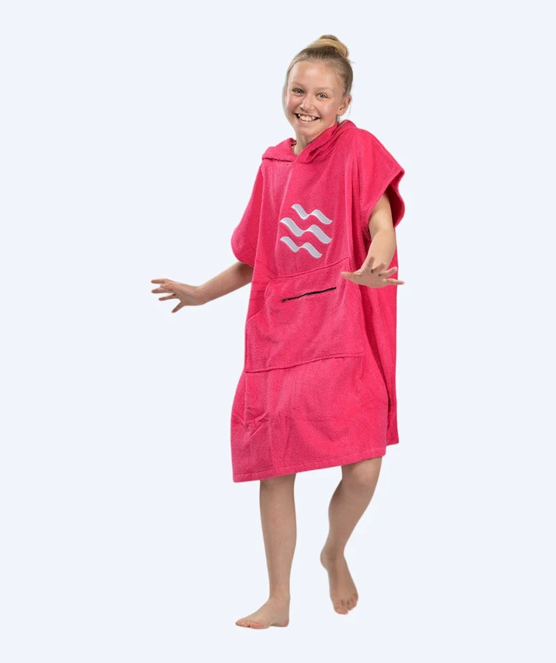 Watery Badeponcho für Junioren (6-15) - Baumwolle - Rosa