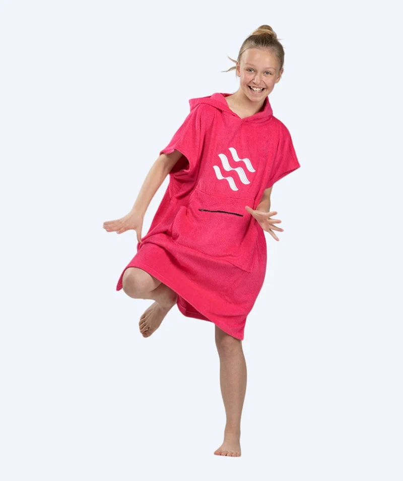 Watery Badeponcho für Junioren (6-15) - Baumwolle - Rosa