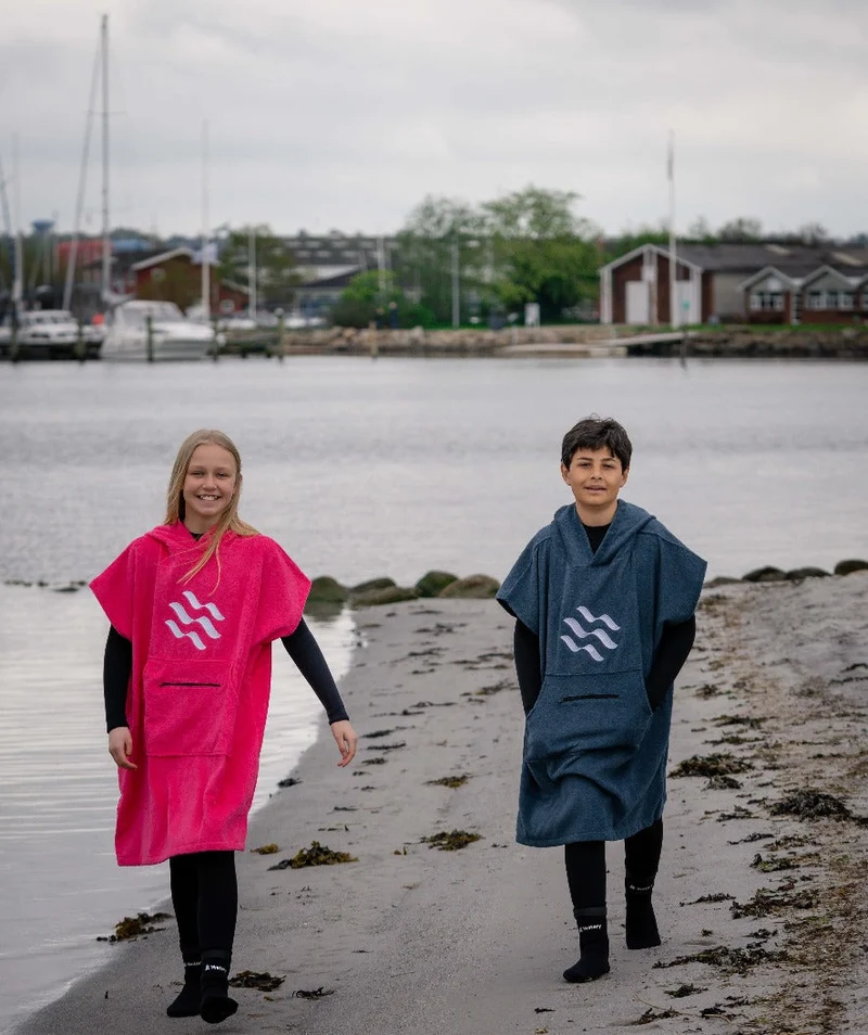 Watery Badeponcho für Junioren (6-15) - Baumwolle - Rosa