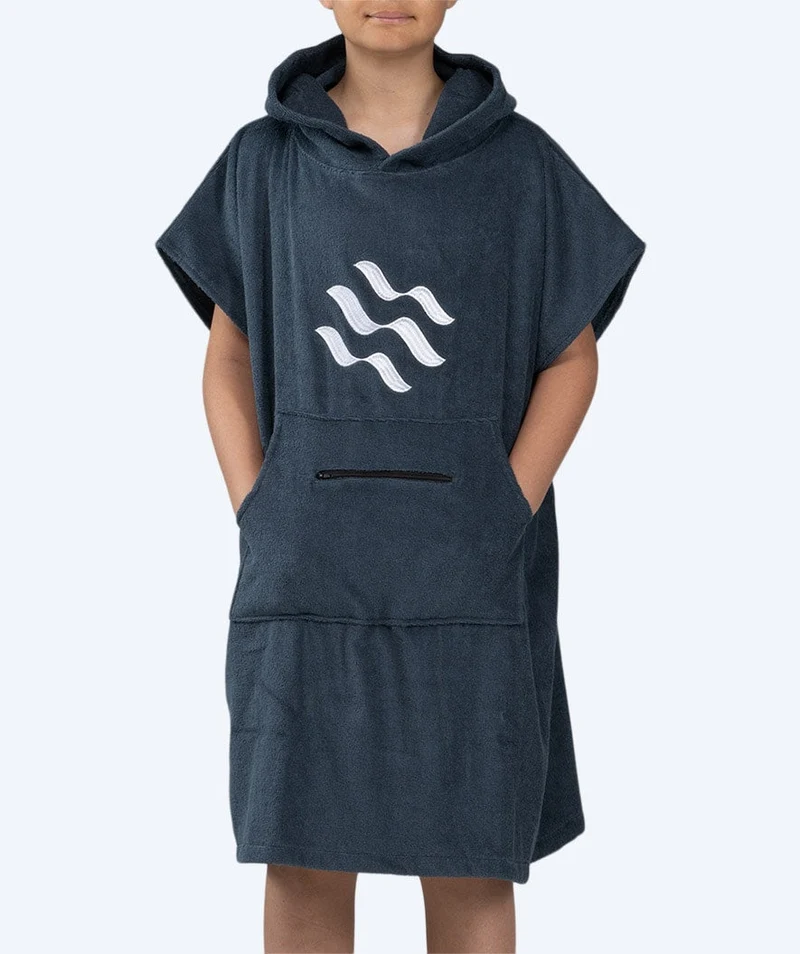Watery Badeponcho für Junioren (6-15) - Baumwolle - Dunkelblau