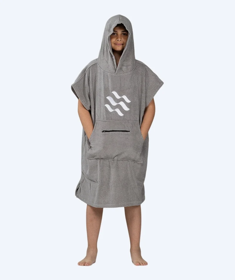 Watery Badeponcho für Junioren (6-15) - Baumwolle - Grau