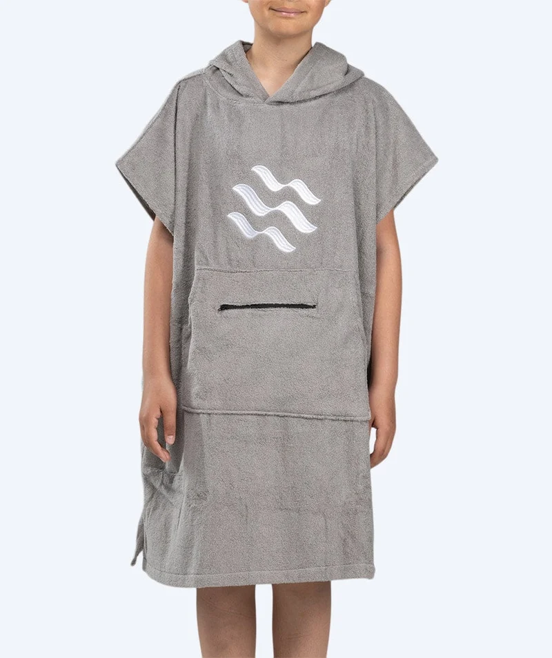 Watery Badeponcho für Junioren (6-15) - Baumwolle - Grau