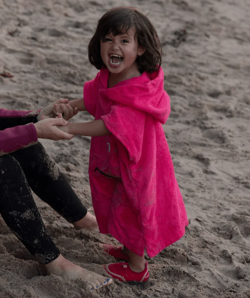Watery Badeponcho für Kinder (1-6) - Baumwolle - Lila