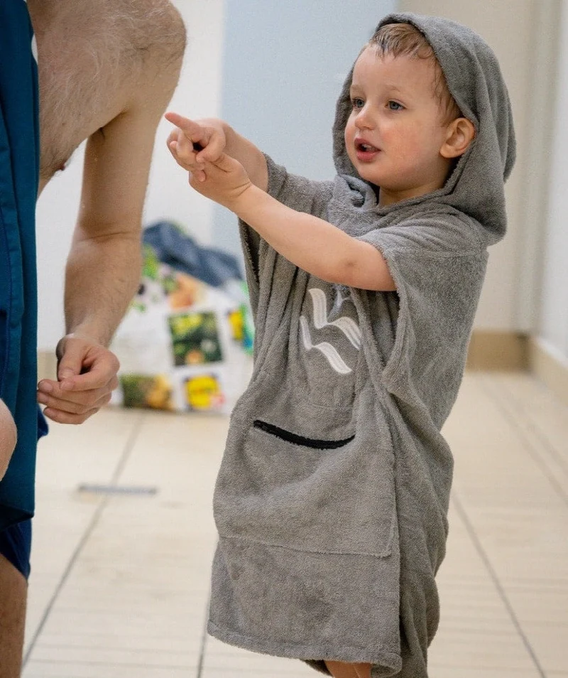 Watery Badeponcho für Kinder (1-6) - Baumwolle - Lila