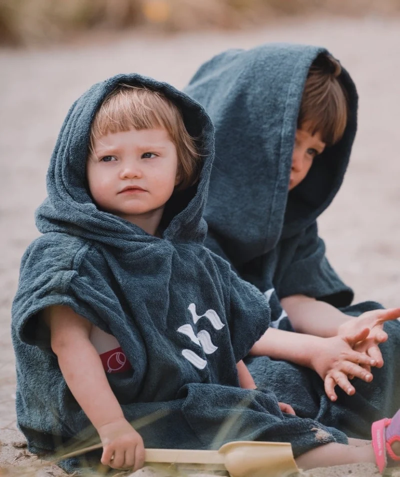 Watery Badeponcho für Kinder (1-6) - Baumwolle - Lila
