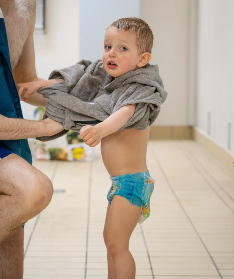 Watery Badeponcho für Kinder (1-6) - Baumwolle - Lila