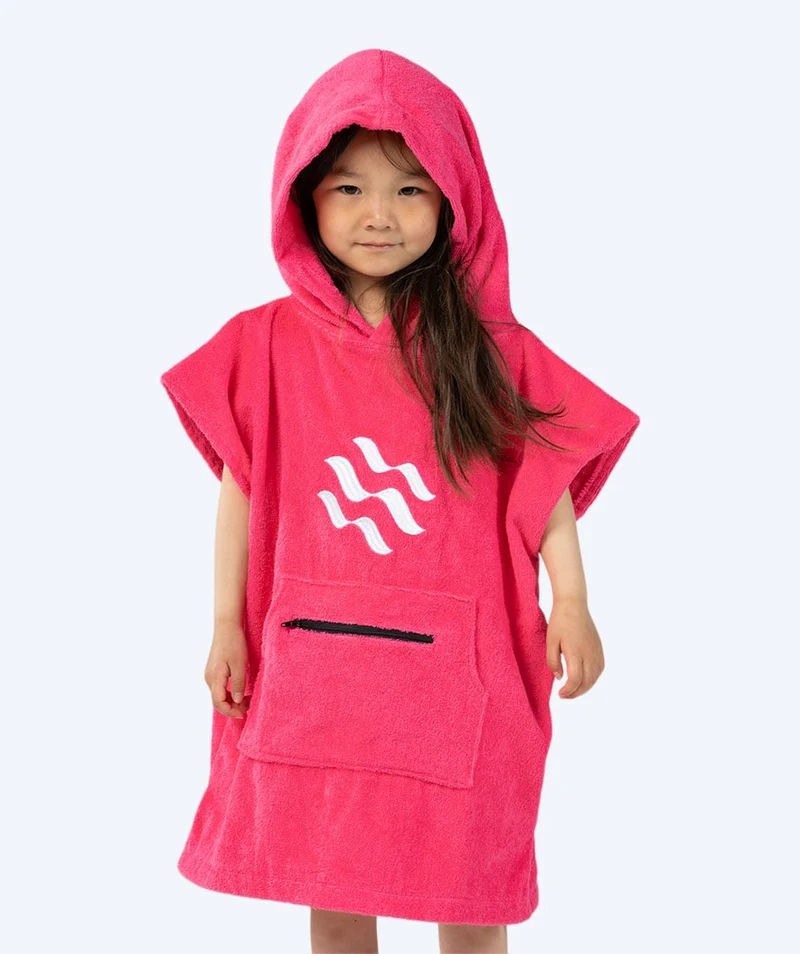 Watery Badeponcho für Kinder (1-6) - Baumwolle - Rosa