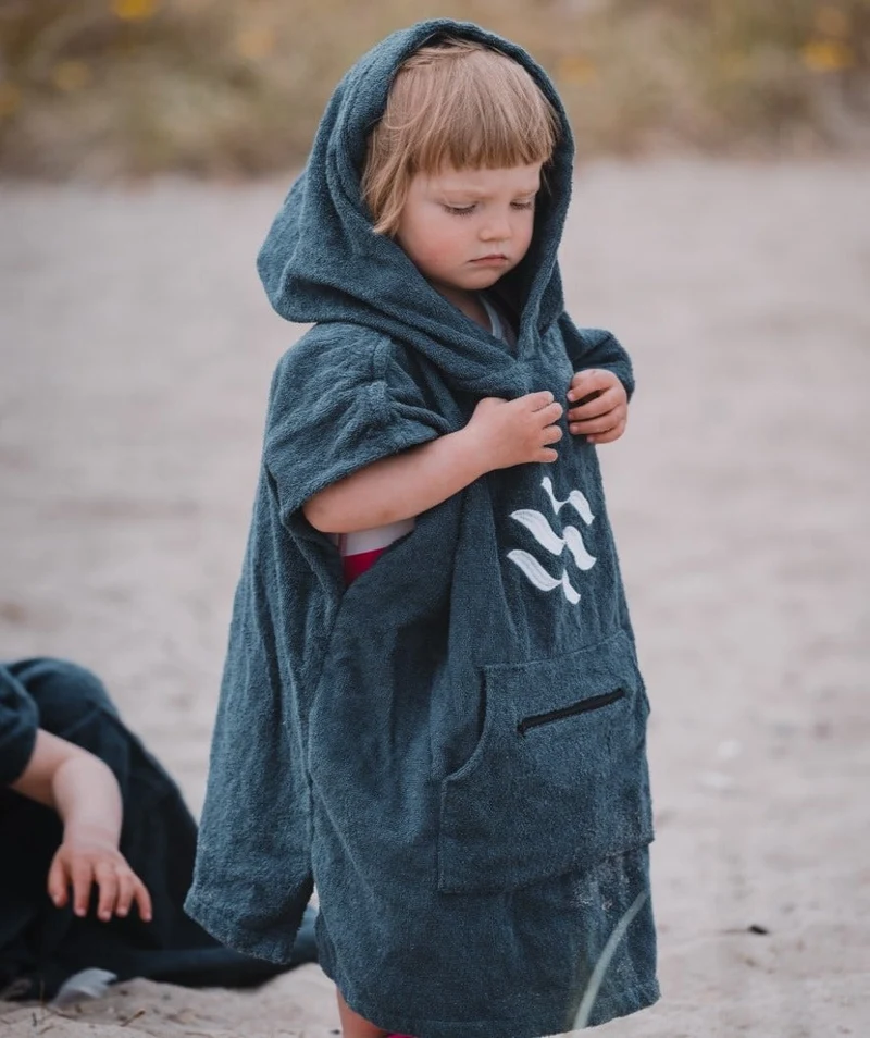 Watery Badeponcho für Kinder (1-6) - Baumwolle - Rosa
