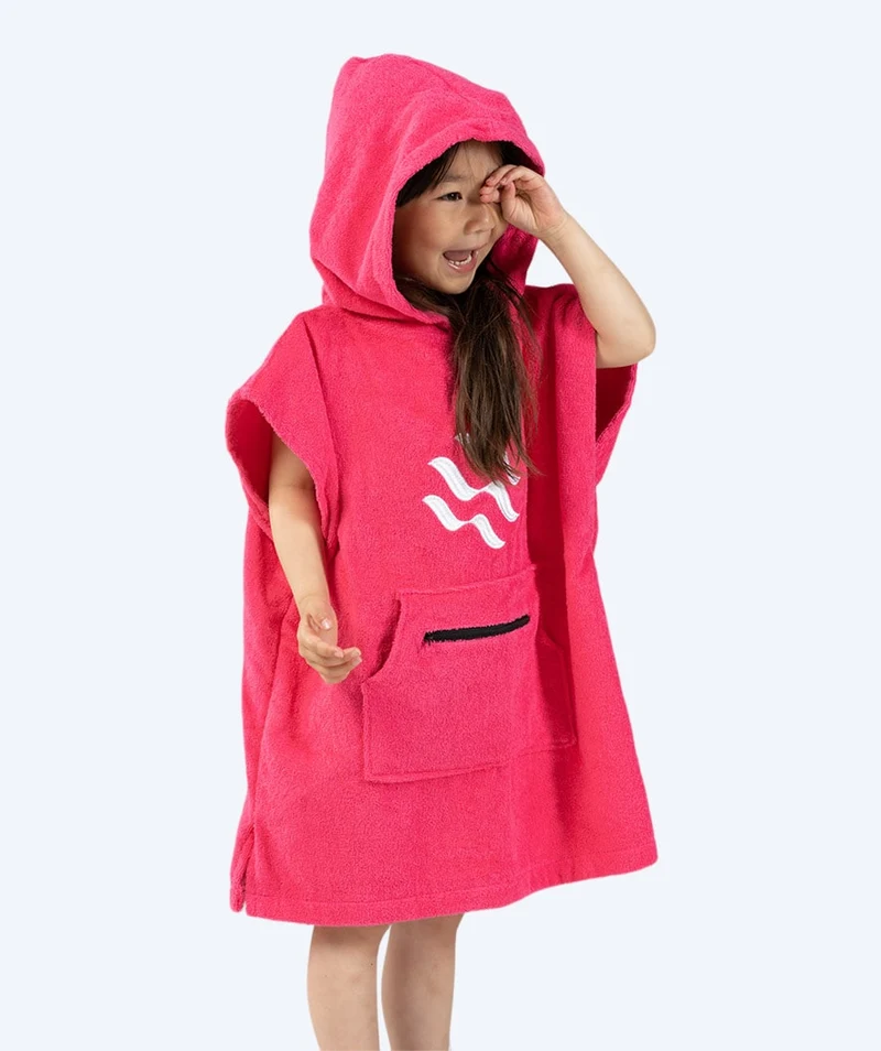 Watery Badeponcho für Kinder (1-6) - Baumwolle - Rosa