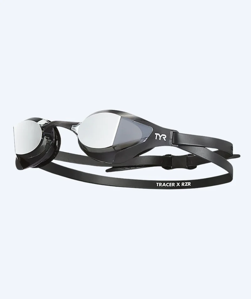 TYR Schwimmbrille - Tracer-X Racing RZR Mirrored - Schwarz/Silber
