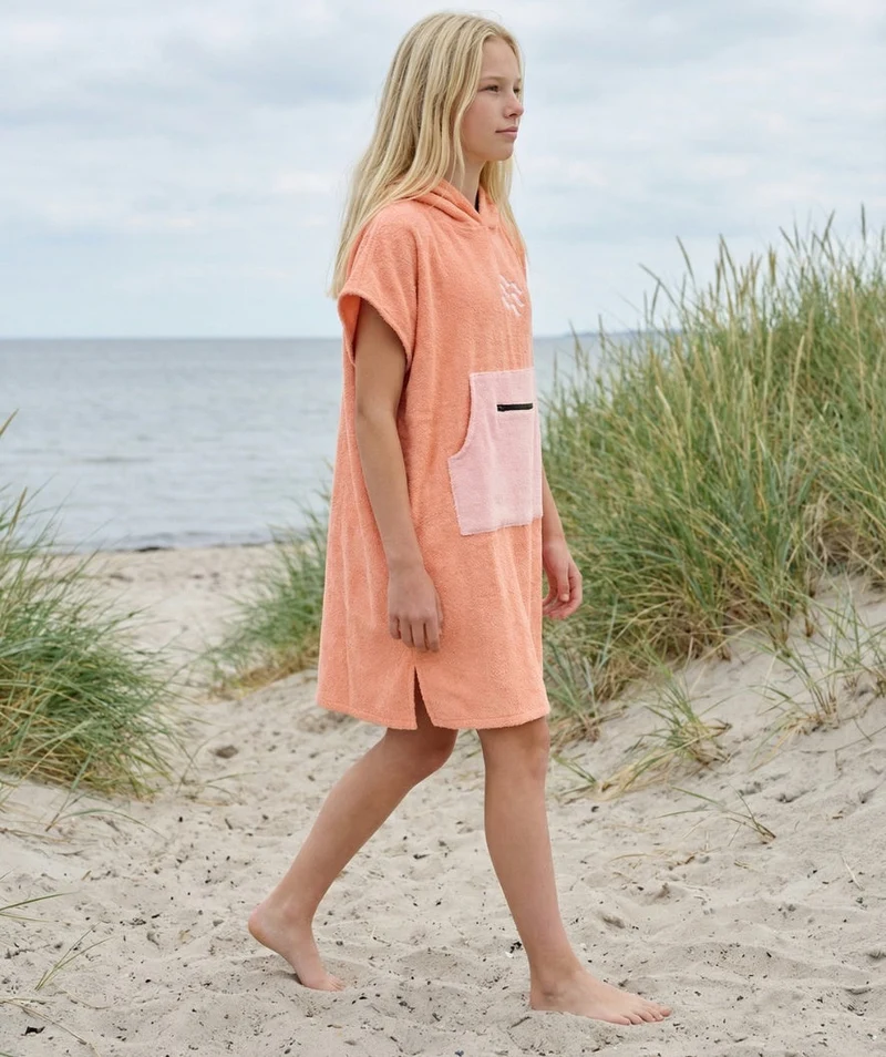 Watery Badeponcho für Junioren (6-15) - Baumwolle - Atlantic Rosa
