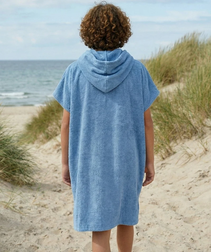 Watery Badeponcho für Junioren (6-15) - Baumwolle - Atlantic Blue
