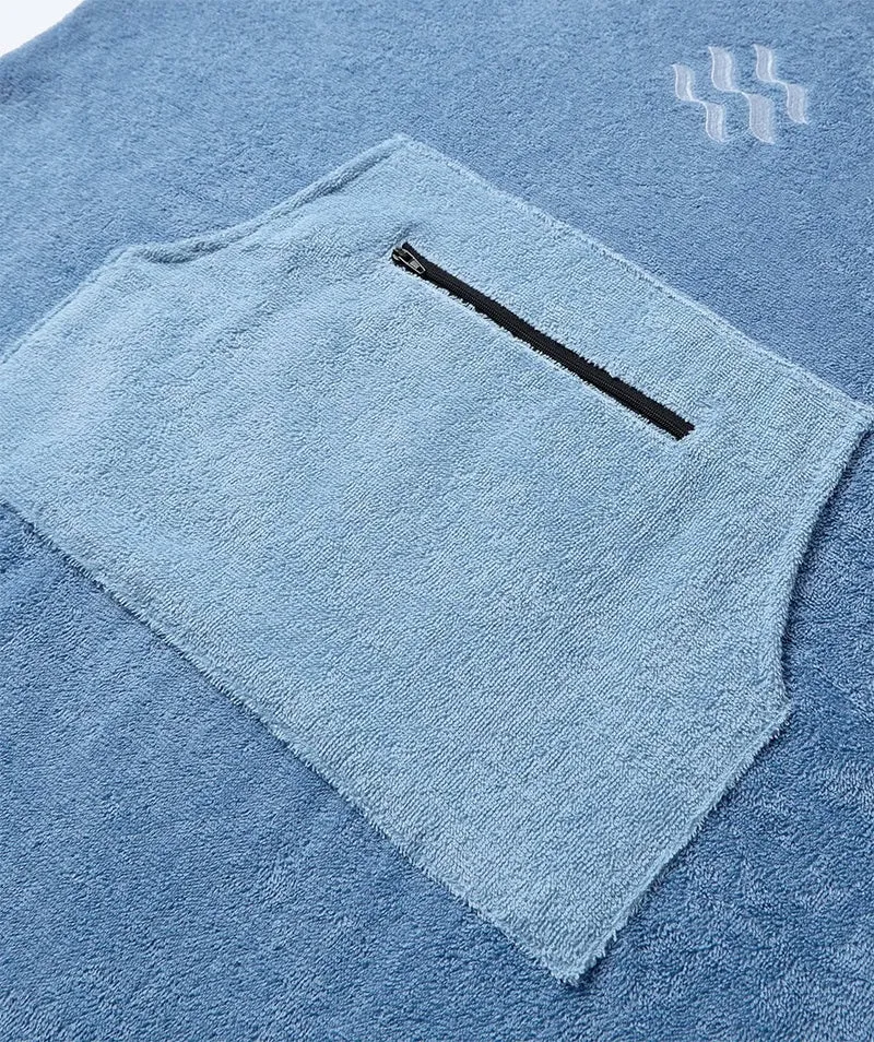 Watery Badeponcho für Junioren (6-15) - Baumwolle - Atlantic Blue