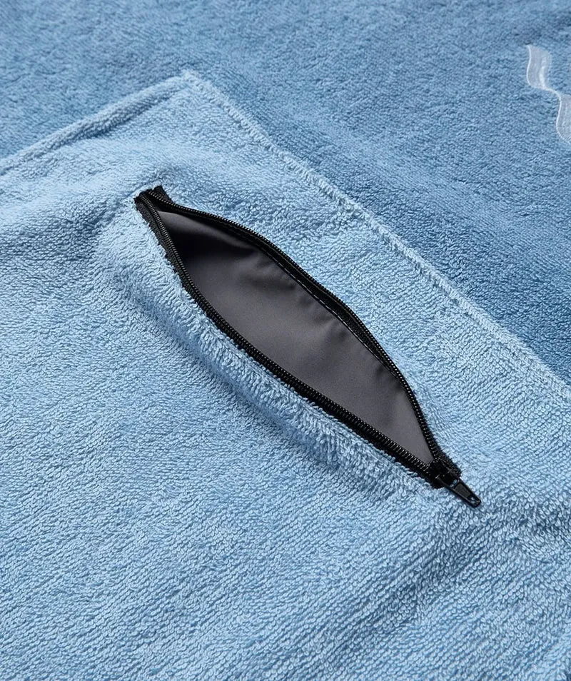 Watery Badeponcho für Junioren (6-15) - Baumwolle - Atlantic Blue