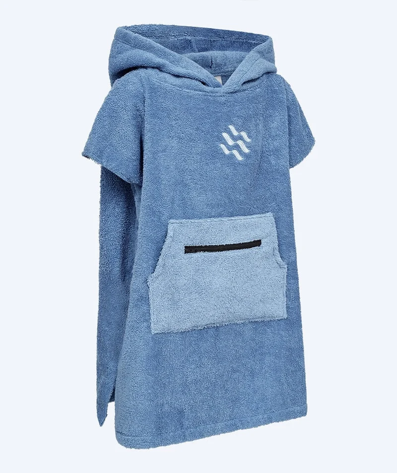 Watery Badeponcho für Kinder (1-6) - Baumwolle - Atlantic Blue