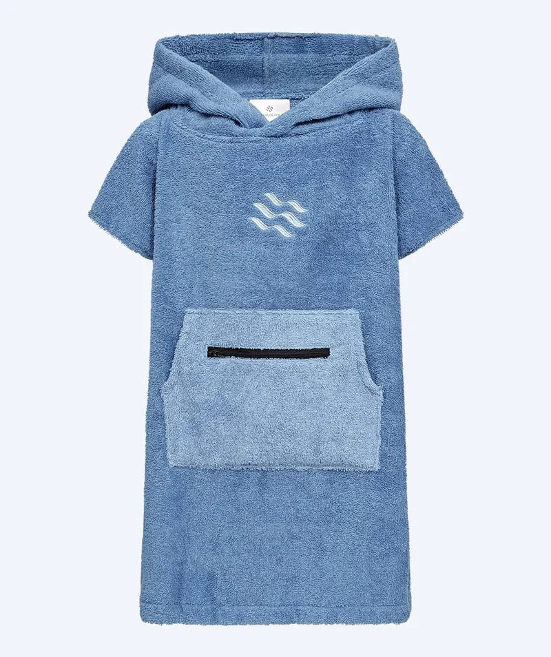 Watery Badeponcho für Kinder (1-6) - Baumwolle - Atlantic Blue