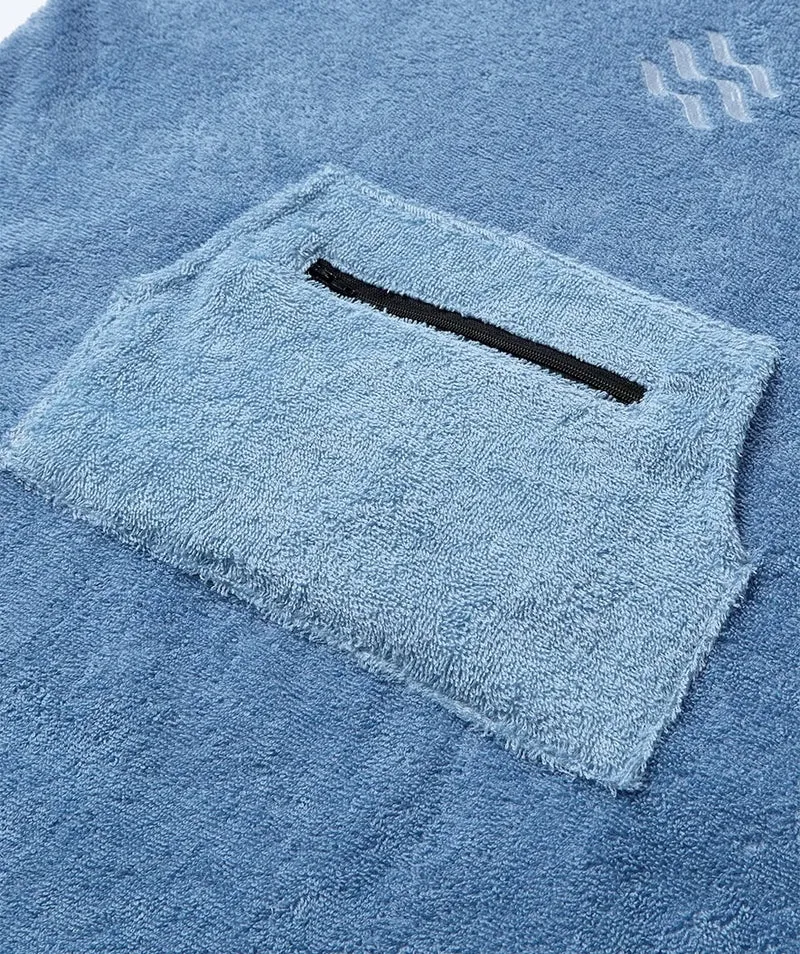 Watery Badeponcho für Kinder (1-6) - Baumwolle - Atlantic Blue