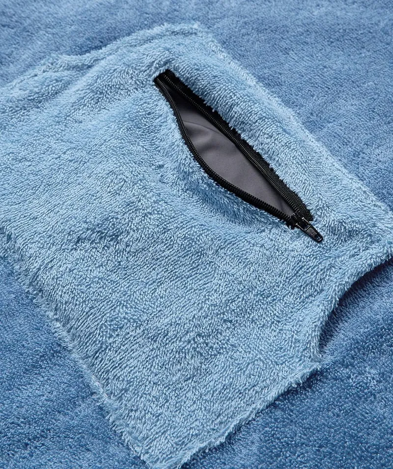 Watery Badeponcho für Kinder (1-6) - Baumwolle - Atlantic Blue