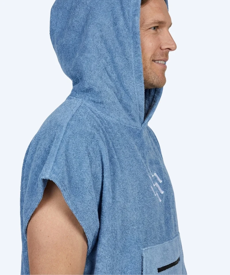 Watery Badeponcho für Erwachsene - Baumwolle - Atlantic Blue
