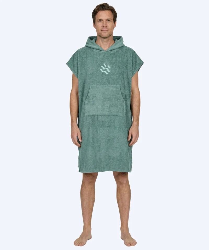 Watery Badeponcho für Erwachsene - Baumwolle - Forest Green