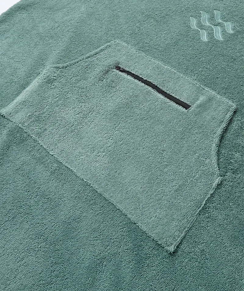 Watery Badeponcho für Erwachsene - Baumwolle - Forest Green