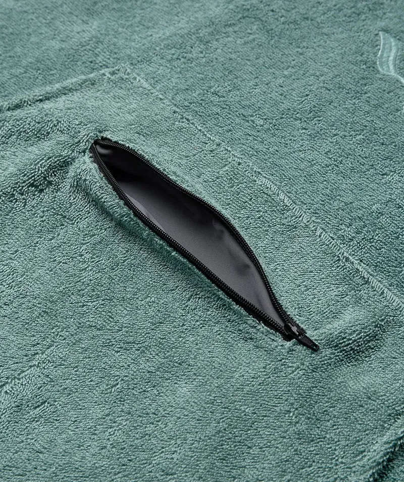 Watery Badeponcho für Erwachsene - Baumwolle - Forest Green