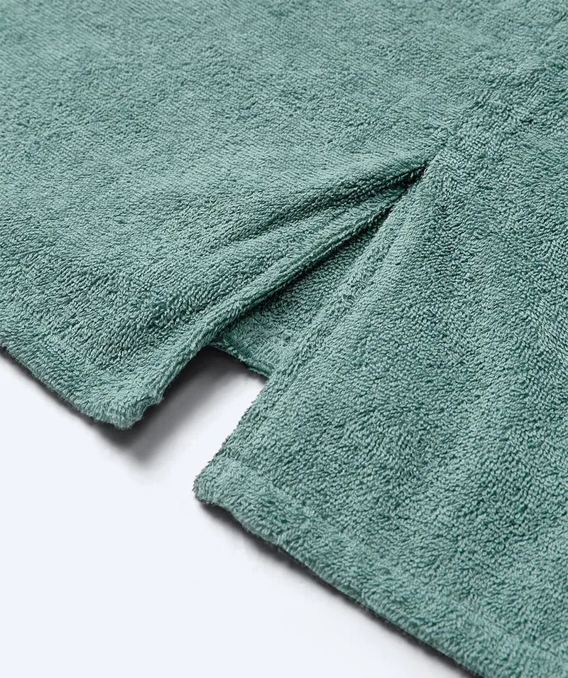 Watery Badeponcho für Erwachsene - Baumwolle - Forest Green