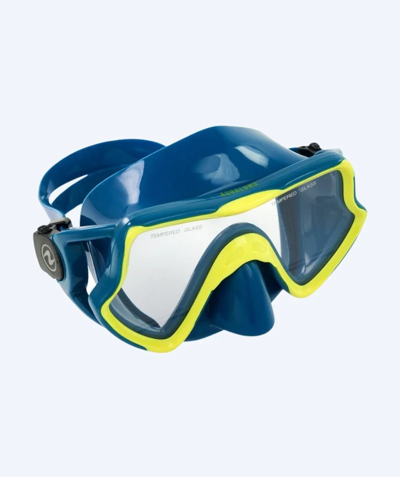 Aqualung Tauchmaske für Erwachsene - Trooper - Dunkelblau/Gelb