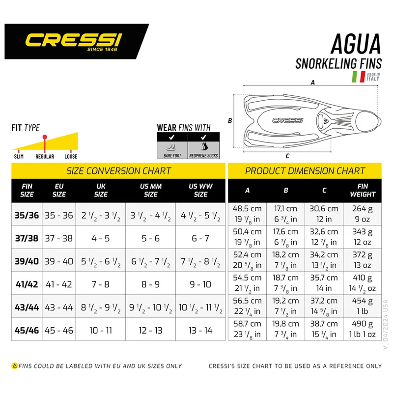Cressi Agua Schnorchelflossen