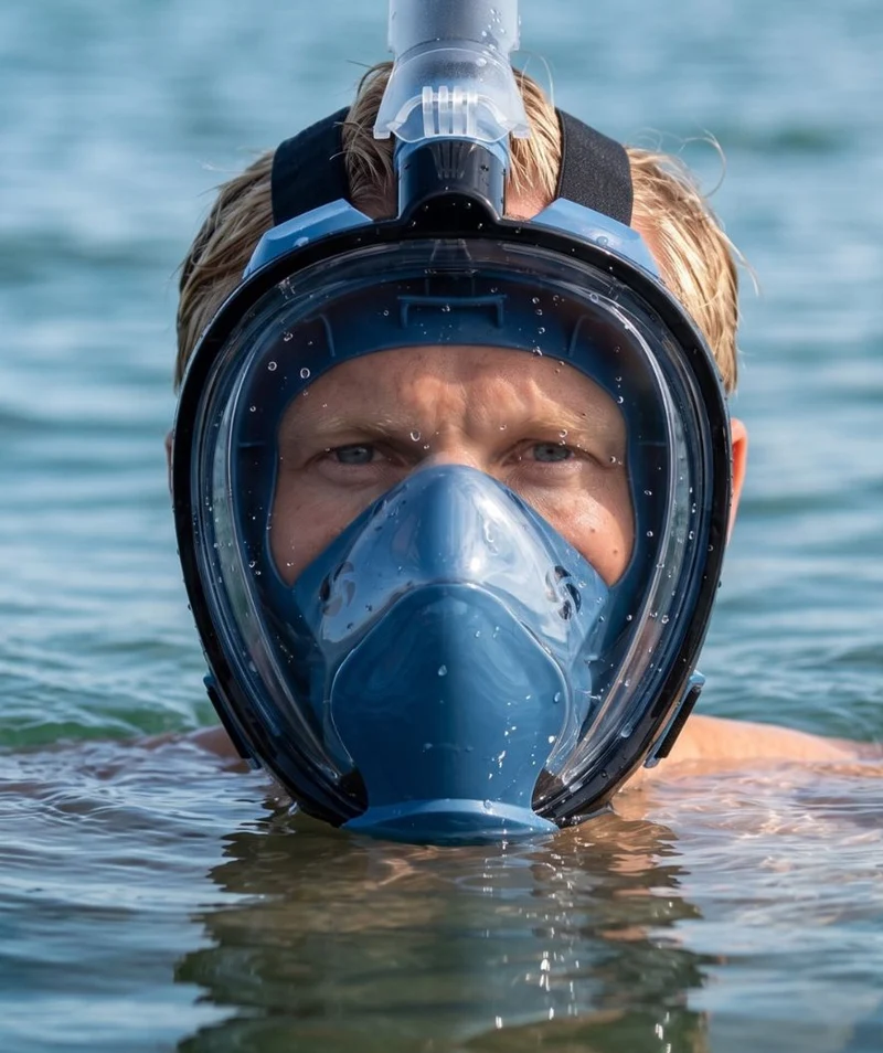 Watery Vollgesichtstauchmaske für Erwachsene - Ocean Pro - Dunkelblau