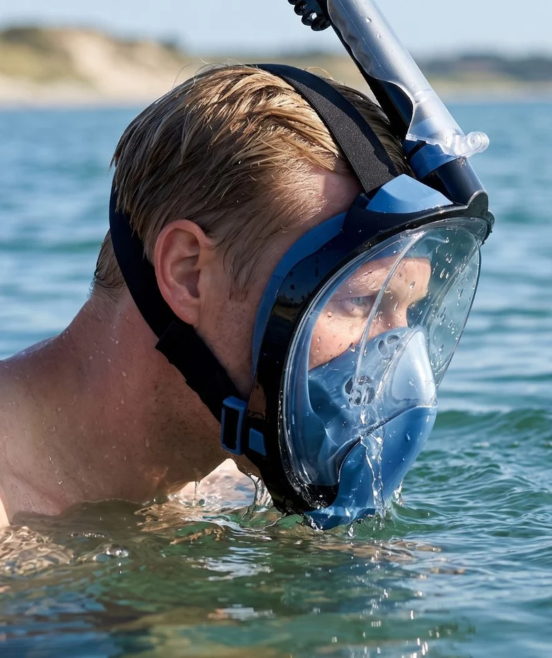 Watery Vollgesichtstauchmaske für Erwachsene - Ocean Pro - Dunkelblau