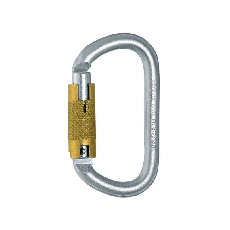Singing Rock Oval Trilock Stahl-Karabiner