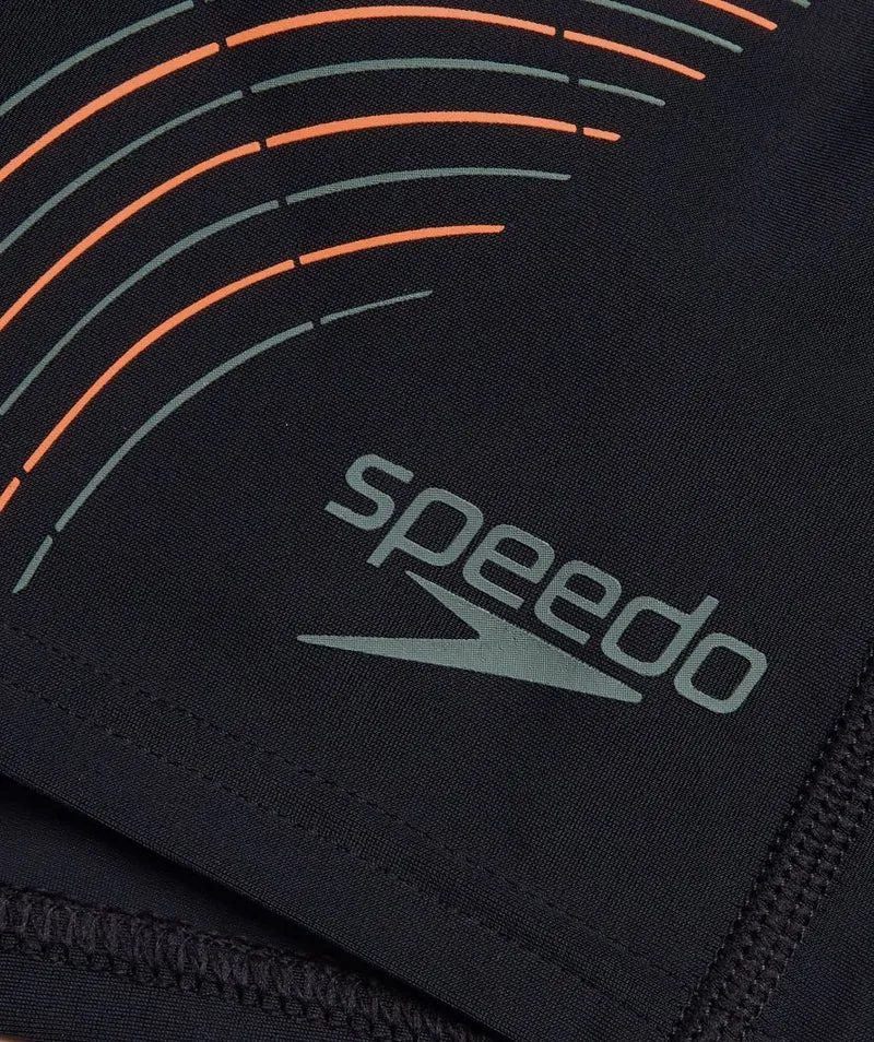 Speedo Aquashorts für Herren - Duo Logo Print - Schwarz/Grün