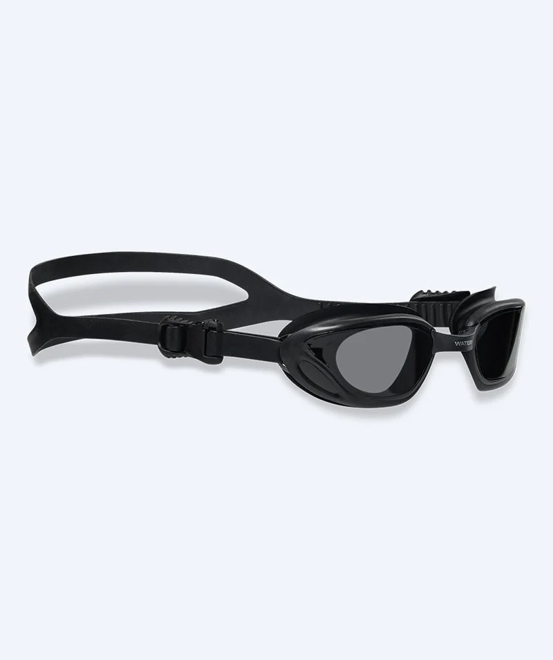 Watery Schwimmbrille für Freizeitschwimmer - Fraser - Schwarz (Smoke Scheiben)