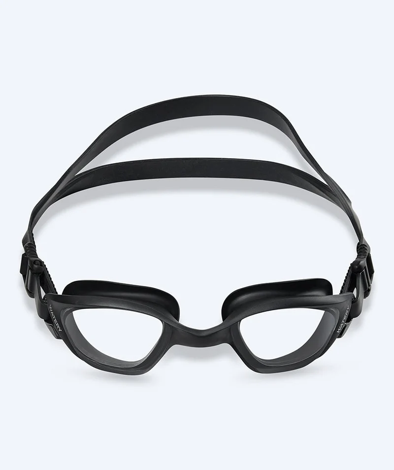 Watery Schwimmbrille für Freizeitschwimmer - Saunton - Schwarz/Klar