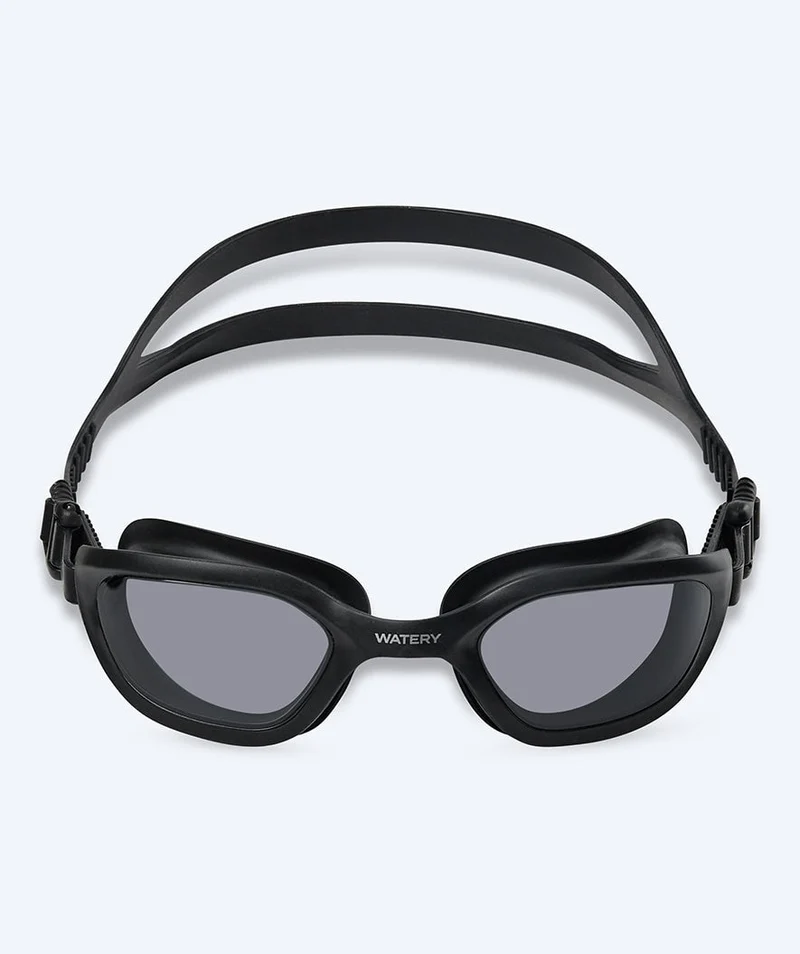 Watery Schwimmbrille für Freizeitschwimmer - Sonar - Schwarz (Smoke Scheiben)