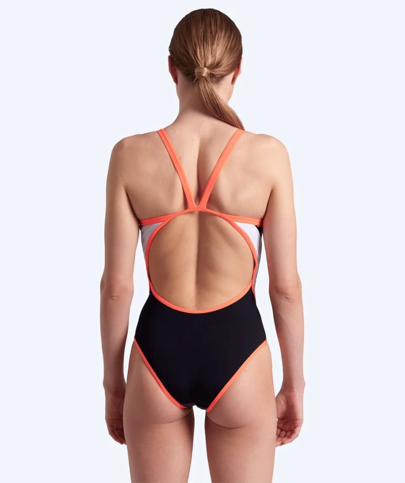 Arena Badeanzug für Damen - Icons Super Fly - Schwarz/Orange