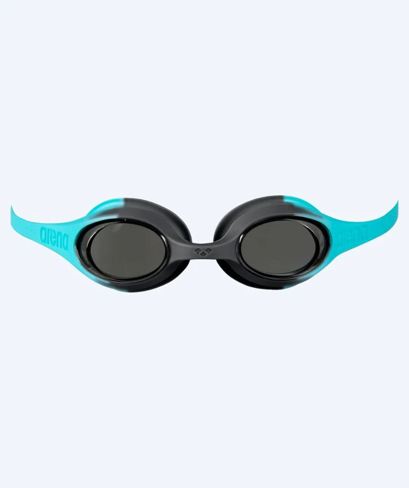 Arena Schwimmbrille für Kinder (2-5) - Spider - Schwarz/Hellblau (Smoke Scheiben)