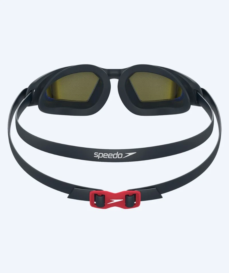 Speedo Schwimmbrille für Freizeitschwimmer - Hydropulse - Marineblau/Gold (Mirror Scheiben)