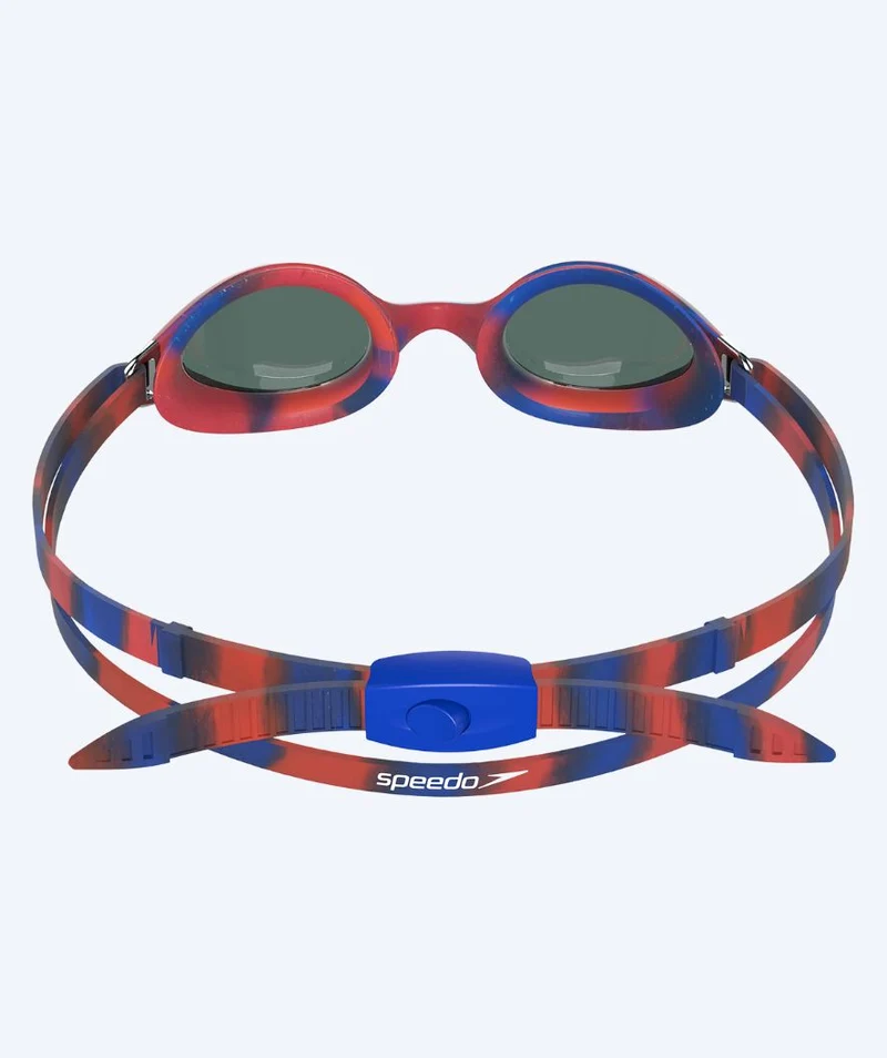 Speedo Wettkampf Schwimmbrille für Kinder (6-14) - Hyper Flyer Mirror - Rot/Blau