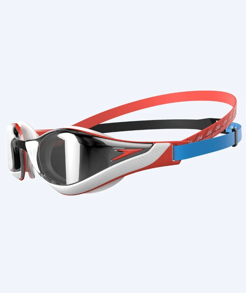 Speedo Elite Schwimmbrillen - Fastskin Pure Focus Mirror - Rot/Schwarz