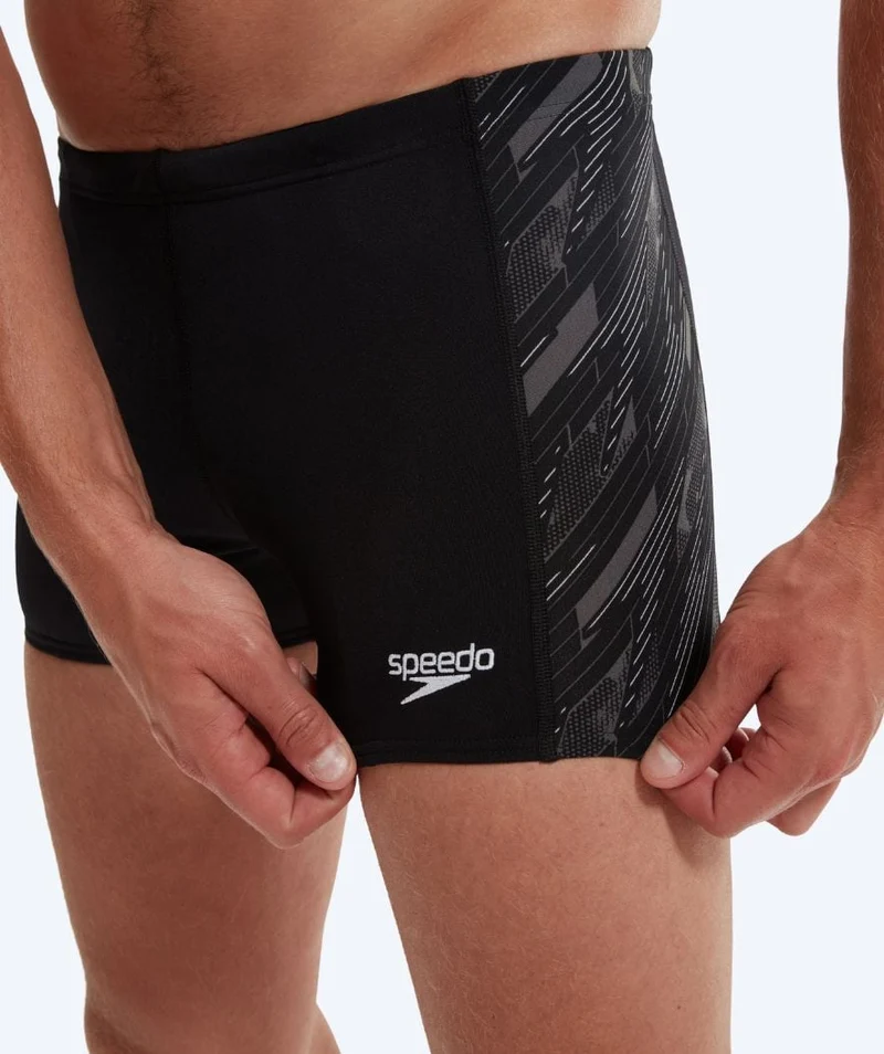 Speedo Aquashorts für Herren - Hyperboom Panel - Schwarz/Weiß