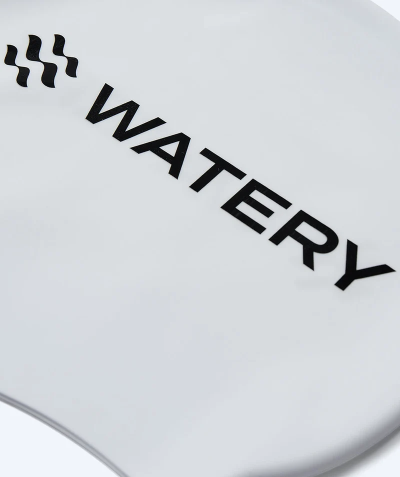 Watery Badekappe für Kinder (3-10) - Signature - Weiß