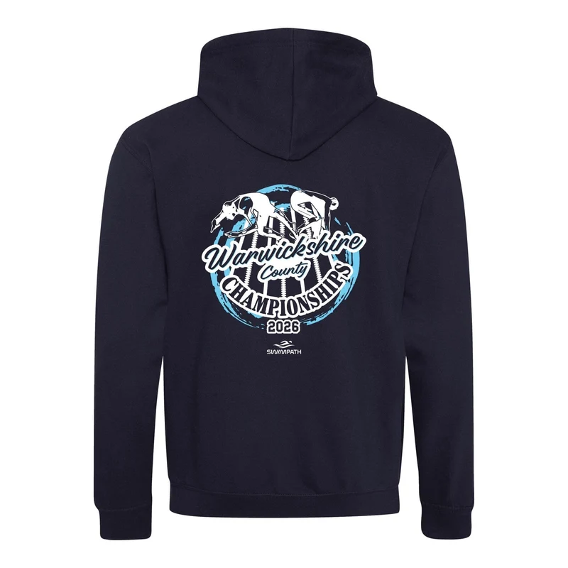 Warwickshire ASA County Championships 2026 Hoodie - New French Navy / Sky Blue