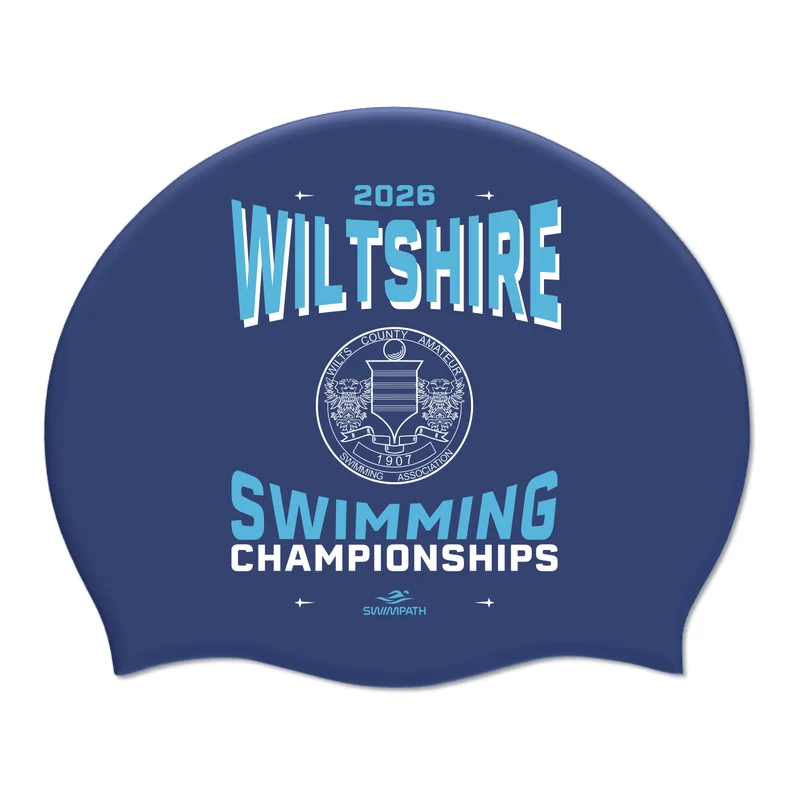 Wiltshire County ASA County Championships 2026 Silicone Suede Swimming Cap - Navy