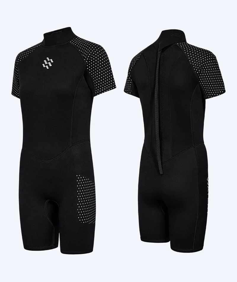Watery Neoprenanzug für Damen - Kurzarm Duncan (3mm) - Schwarz