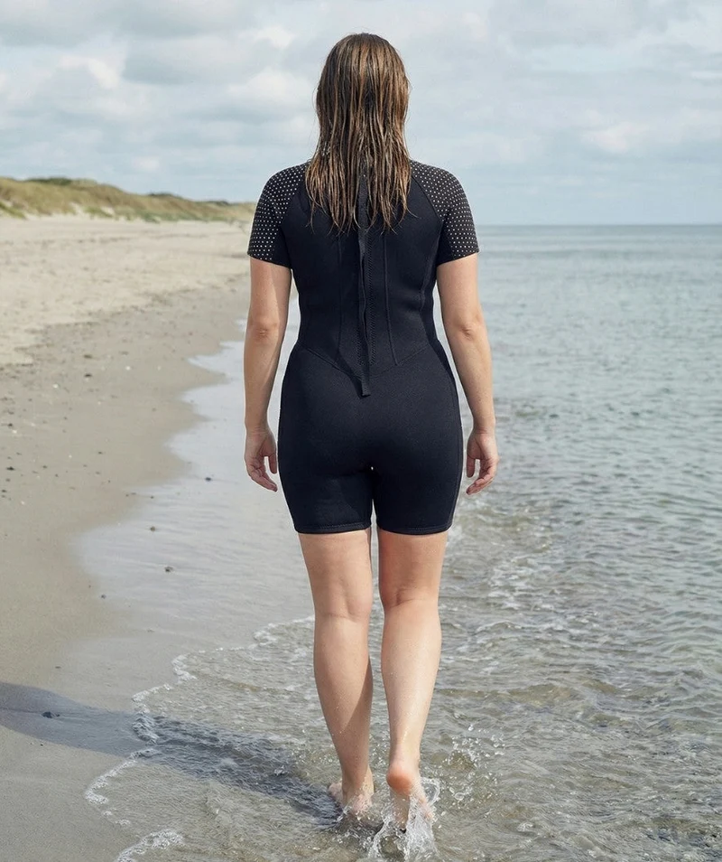 Watery Neoprenanzug für Damen - Kurzarm Duncan (3mm) - Schwarz